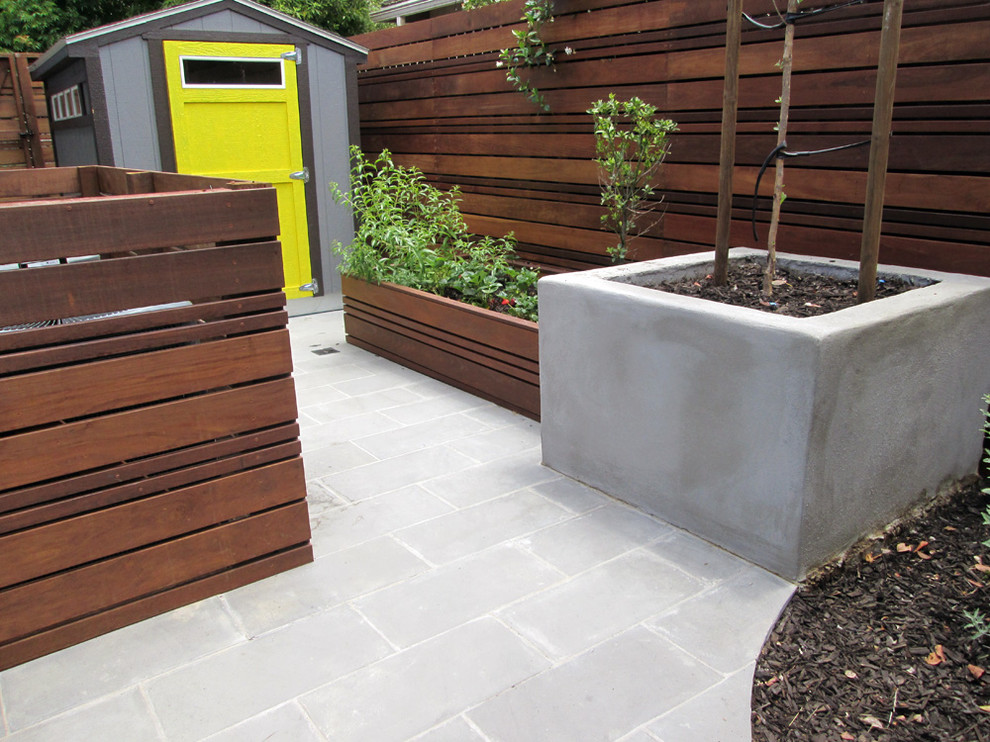 Inspiration for a contemporary back full sun garden for summer in San Francisco.