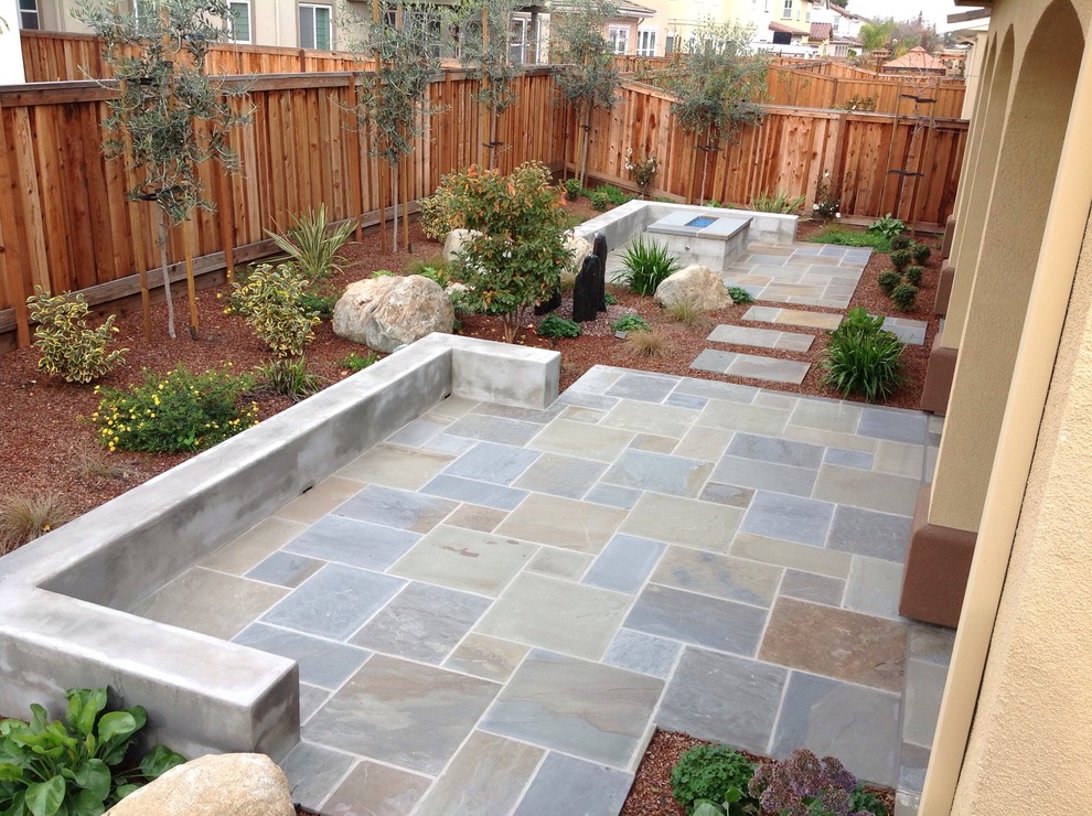 Mountain View, concrete seat wall Modern Landscape San Francisco