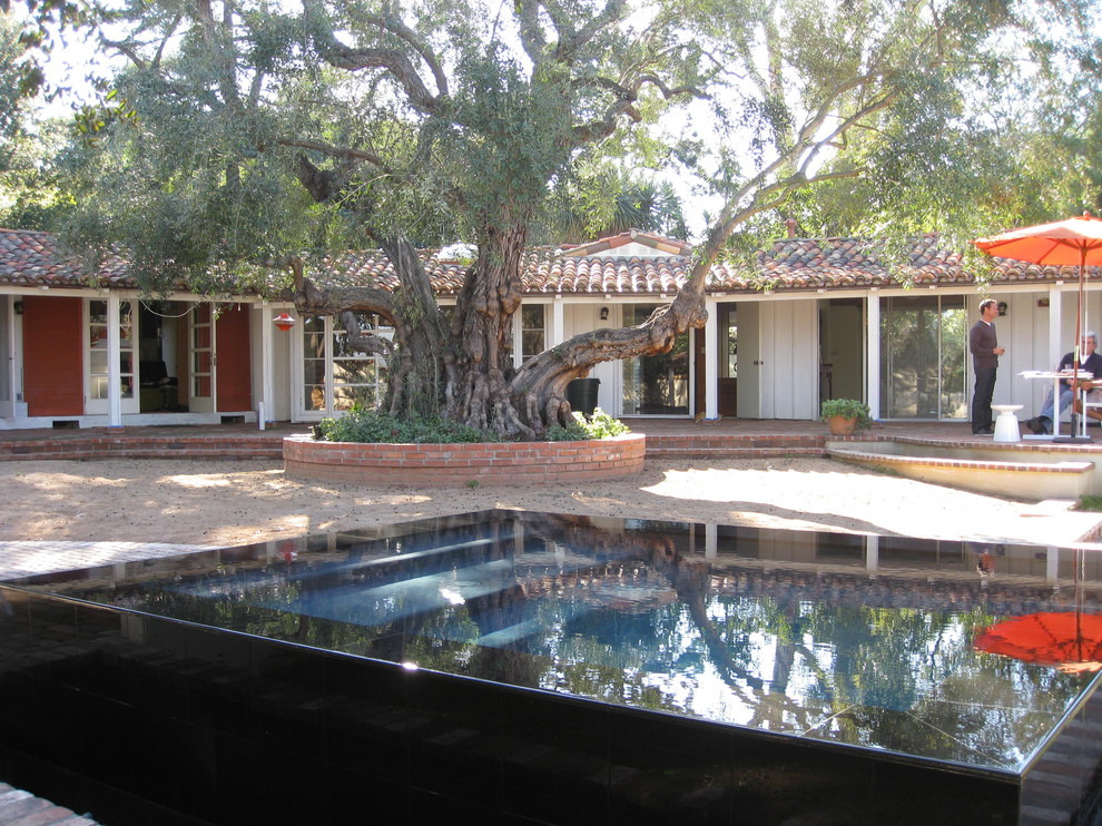 Mt. Helix Cliff May Ranch House Renovation Mediterranean Landscape