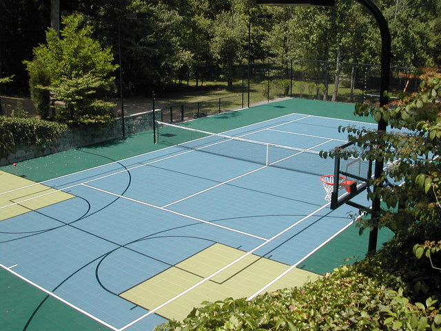 Multi-Purpose Tennis Court - Traditional - Garden - DC Metro - by Sport  Court of Washington, DC | Houzz