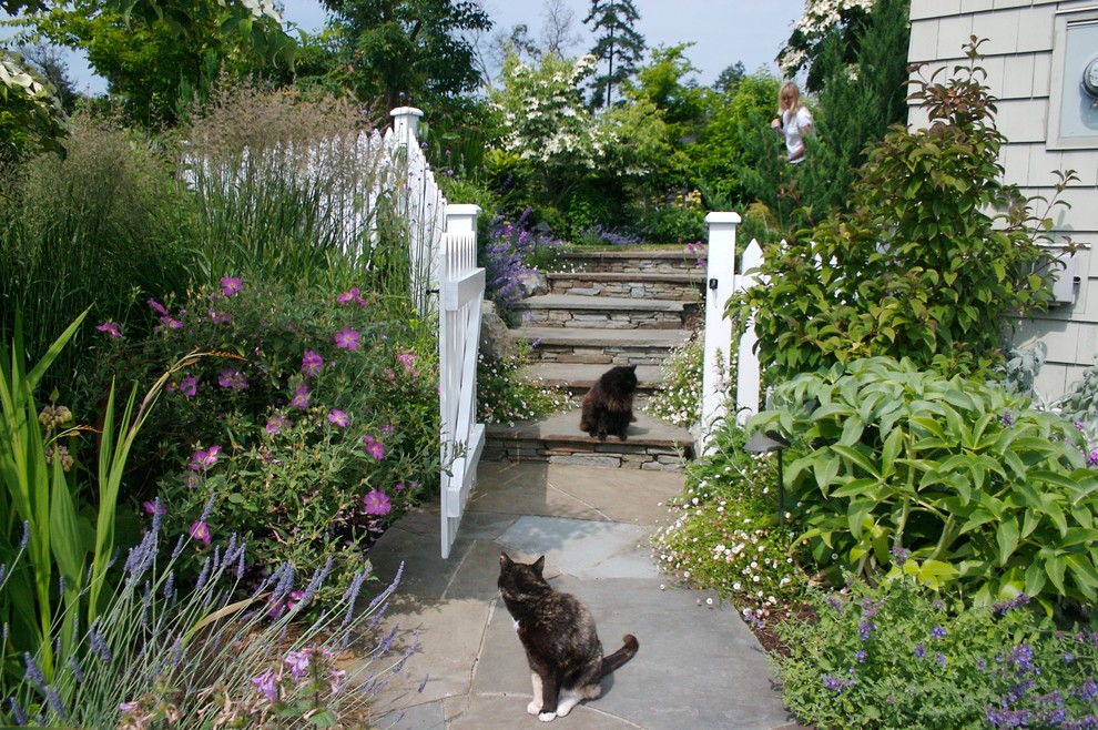 Design ideas for a traditional side yard landscaping in Other.