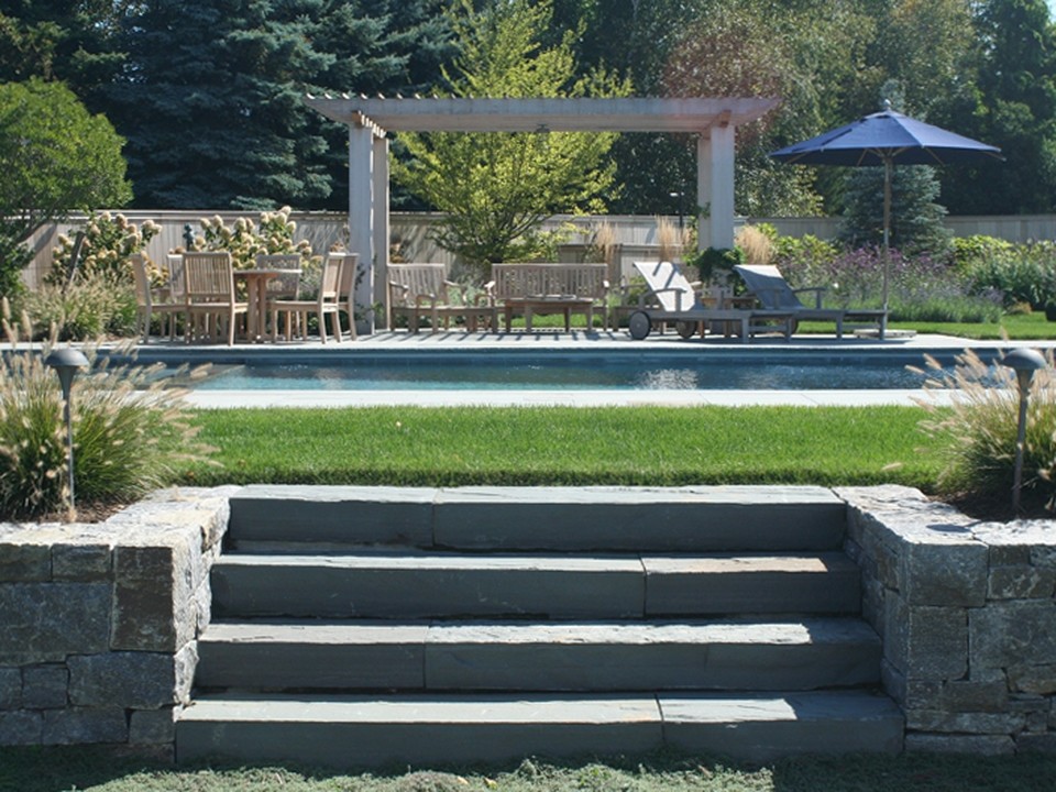 Natural stone steps - Transitional - Landscape - Burlington - by ...