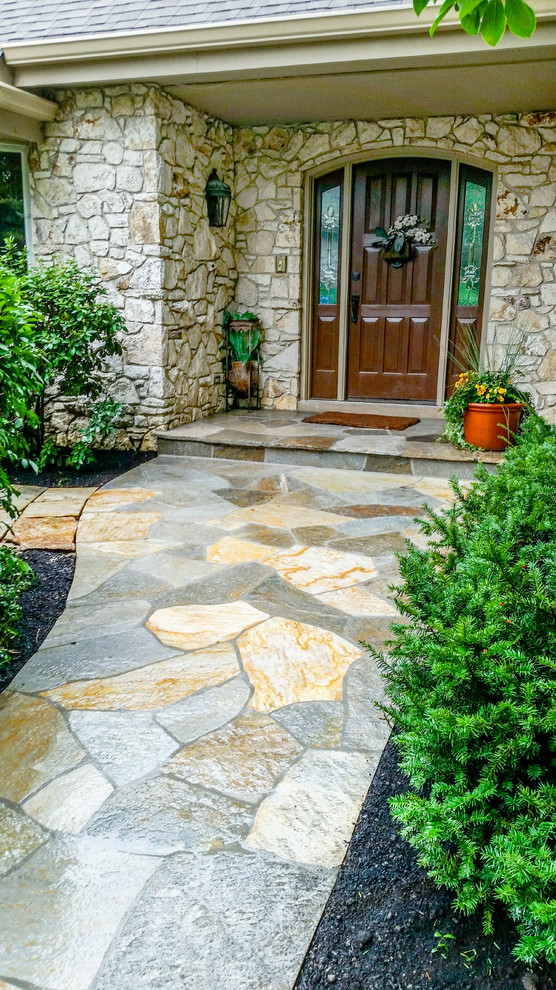 Natural Stone Walkway Traditional Landscape by Stone Worthy Houzz