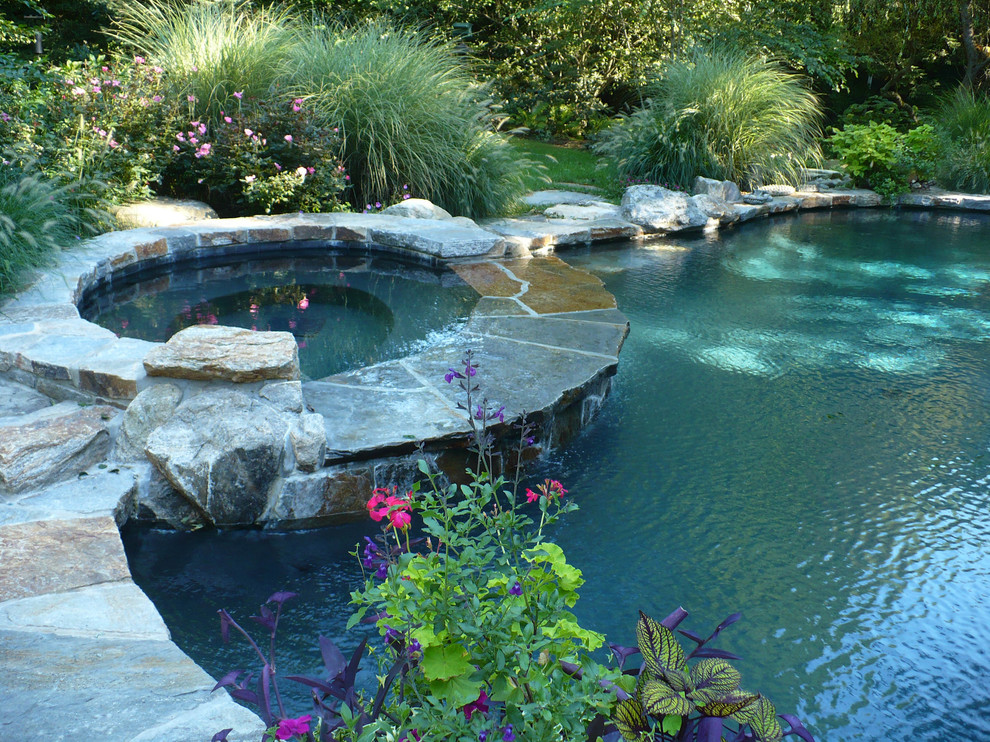 Naturalistic Swimming Pool Rustic Landscape New York by
