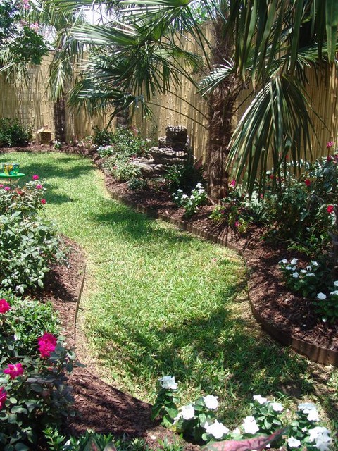 New Bamboo Fence Install Tropical Garden New Orleans by