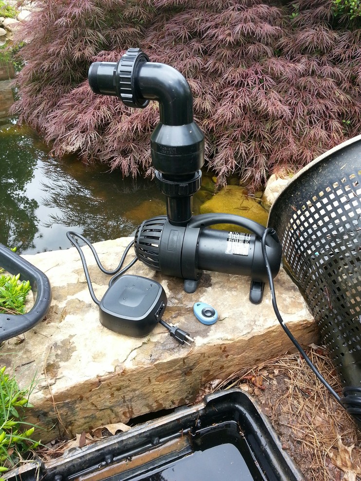 New Koi Pond Pump installation Traditional Landscape Atlanta by
