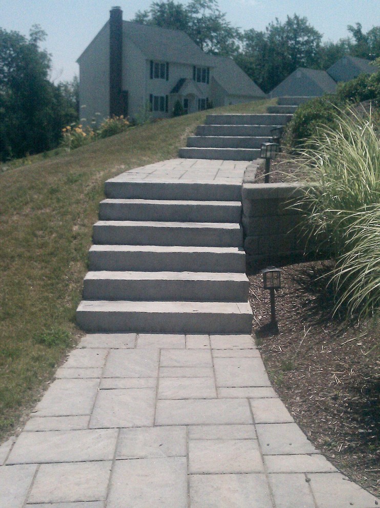 New Walkway and Steps in Torrington, CT - Traditional - Landscape ...