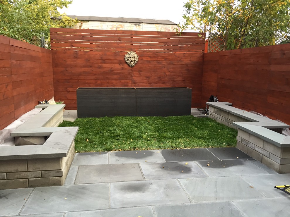 Photo of a modern back garden in New York.