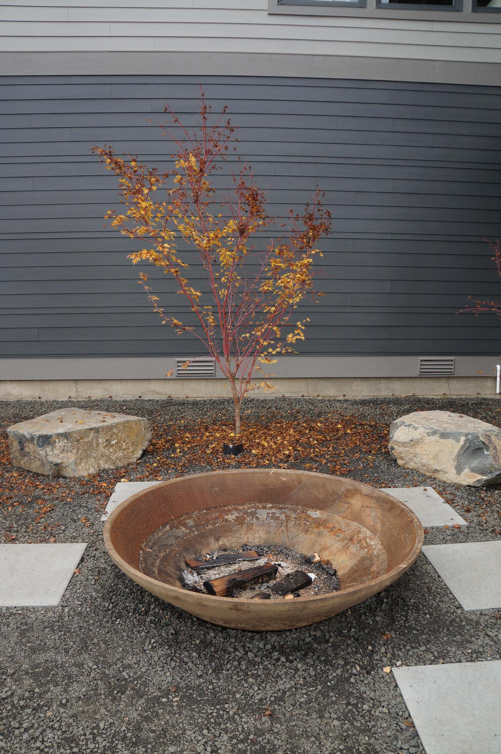 Crusher Cone Fire Pit / Crushing Cone Fire Pit Creation Landscape