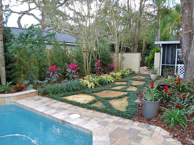 Orlando Florida Poolside Landscape - Contemporary - Garden - Orlando ...