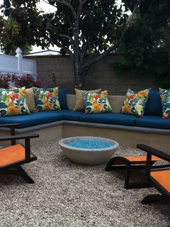 Outdoor concrete couch/bench - Kolonialstil - Garten - Orange County