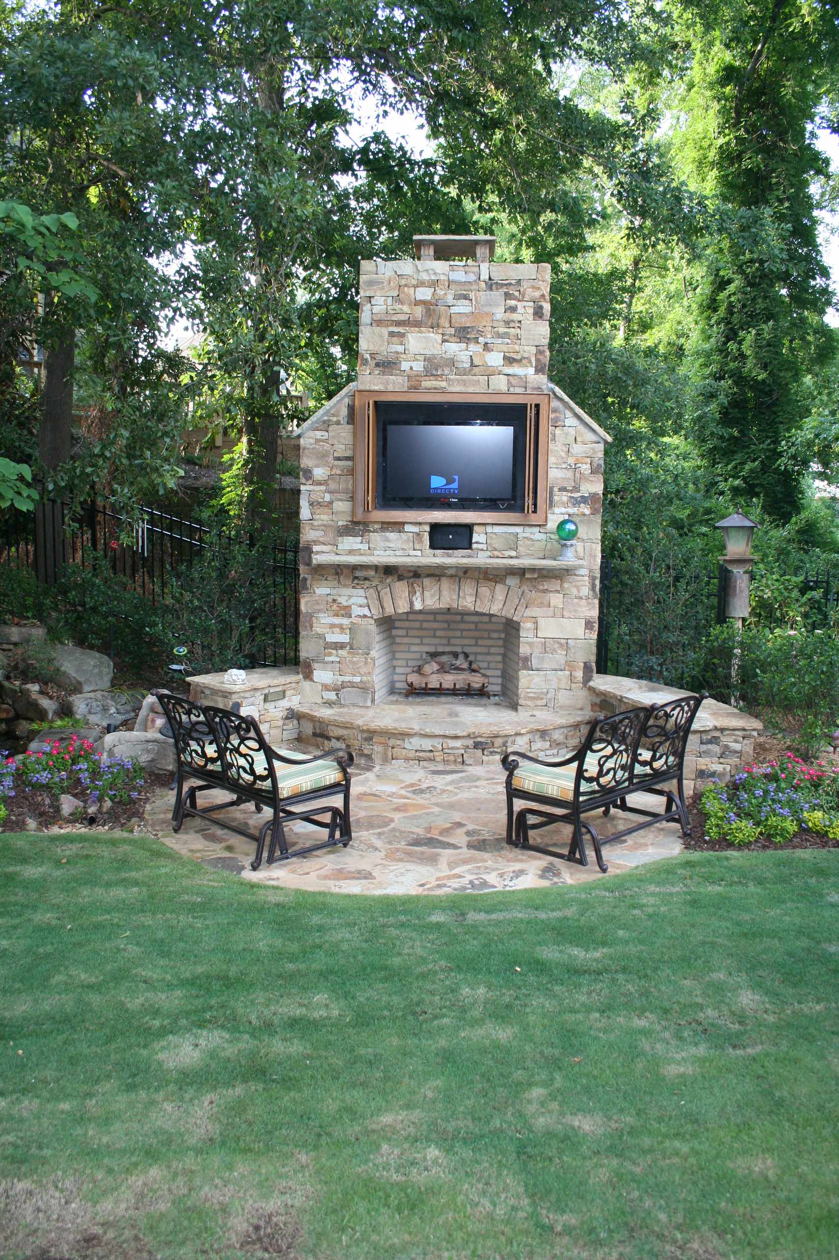 Outdoor Fireplace Tv - Photos & Ideas | Houzz Outdoor Fireplace Tv - Photos & Ideas | Houzz
