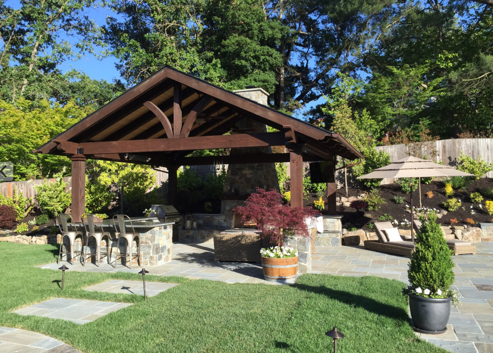 Outdoor Kitchens Landscape San Francisco by Custom Fireplace