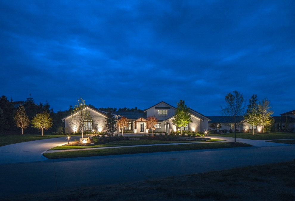 Outdoor Security Lighting Lake House Outdoor Lighting Design Farmhouse Landscape Omaha