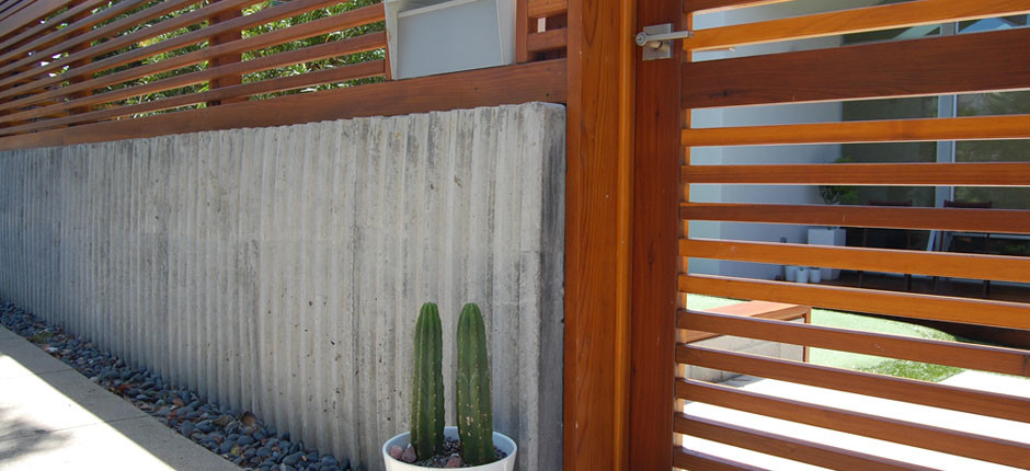 Idee per un giardino formale minimal esposto in pieno sole di medie dimensioni e davanti casa con un ingresso o sentiero e pavimentazioni in cemento