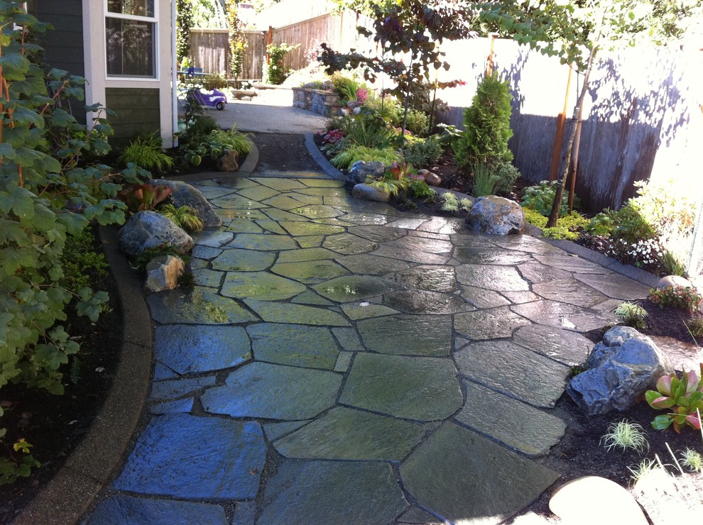 Pacific Northwest Backyard Patio Transitional Landscape Seattle