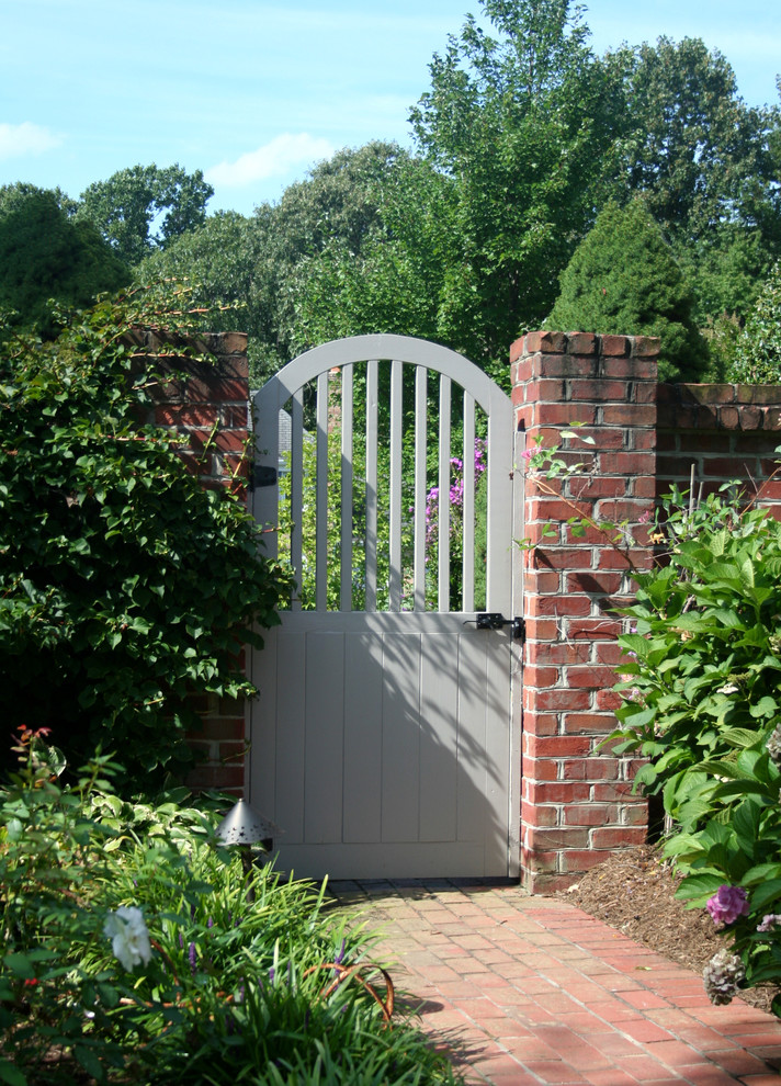 Painted Wood Garden Gate With Brick, How To Paint A Wooden Garden Gate