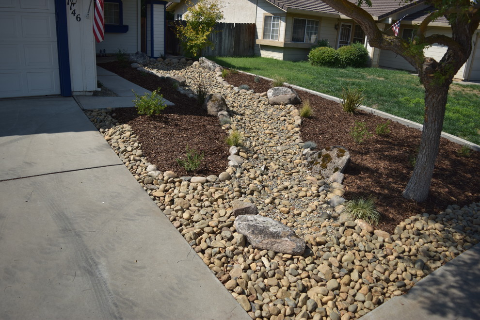 Inspiration for a traditional drought-tolerant front yard landscaping in Other.