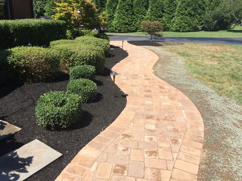 Paver Walkways Rustic Landscape Wilmington by Autumn Hill Patio