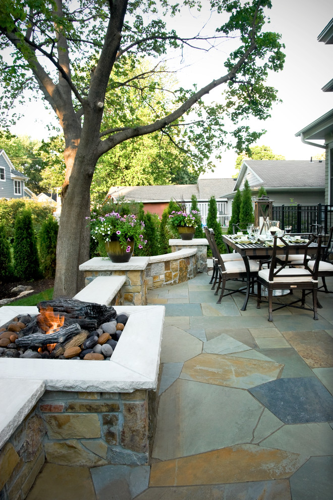 Inspiration pour une terrasse craftsman.