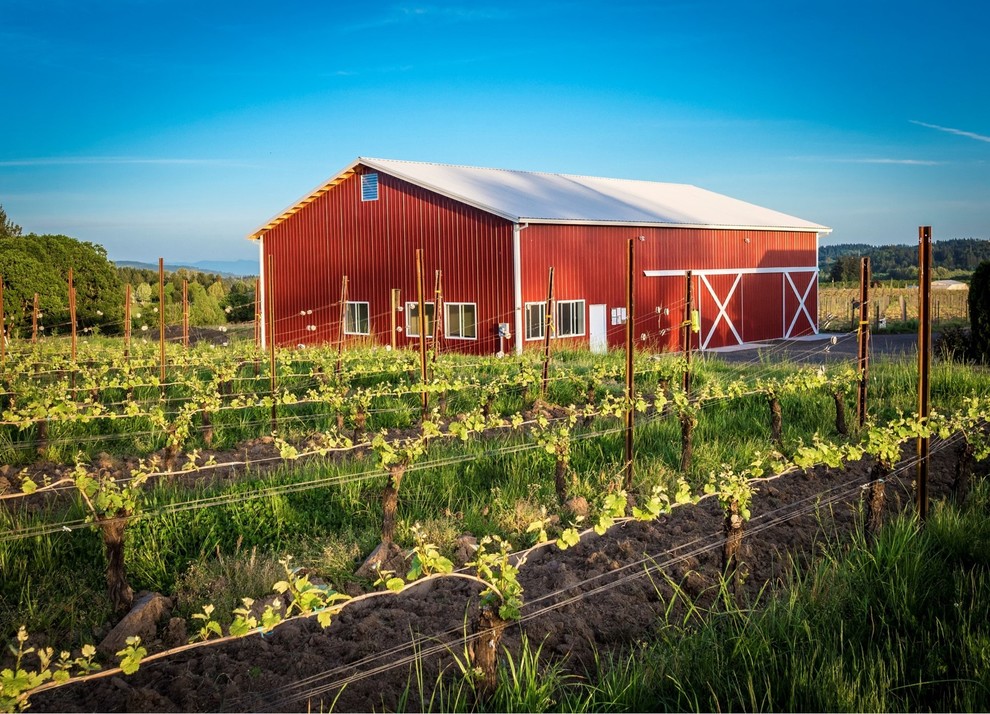 Pole Barns Farmhouse Landscape Portland by LM Nodine Services Houzz