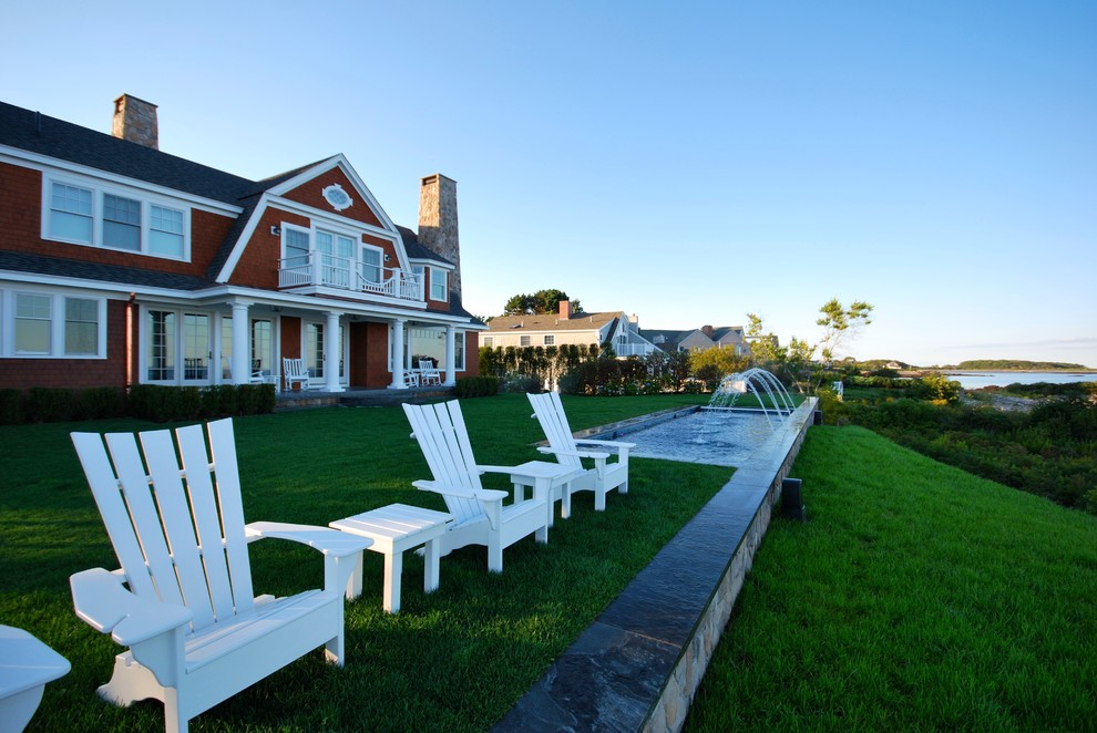 Pool & Landscape in Kennebunk Maine Beach Style Landscape