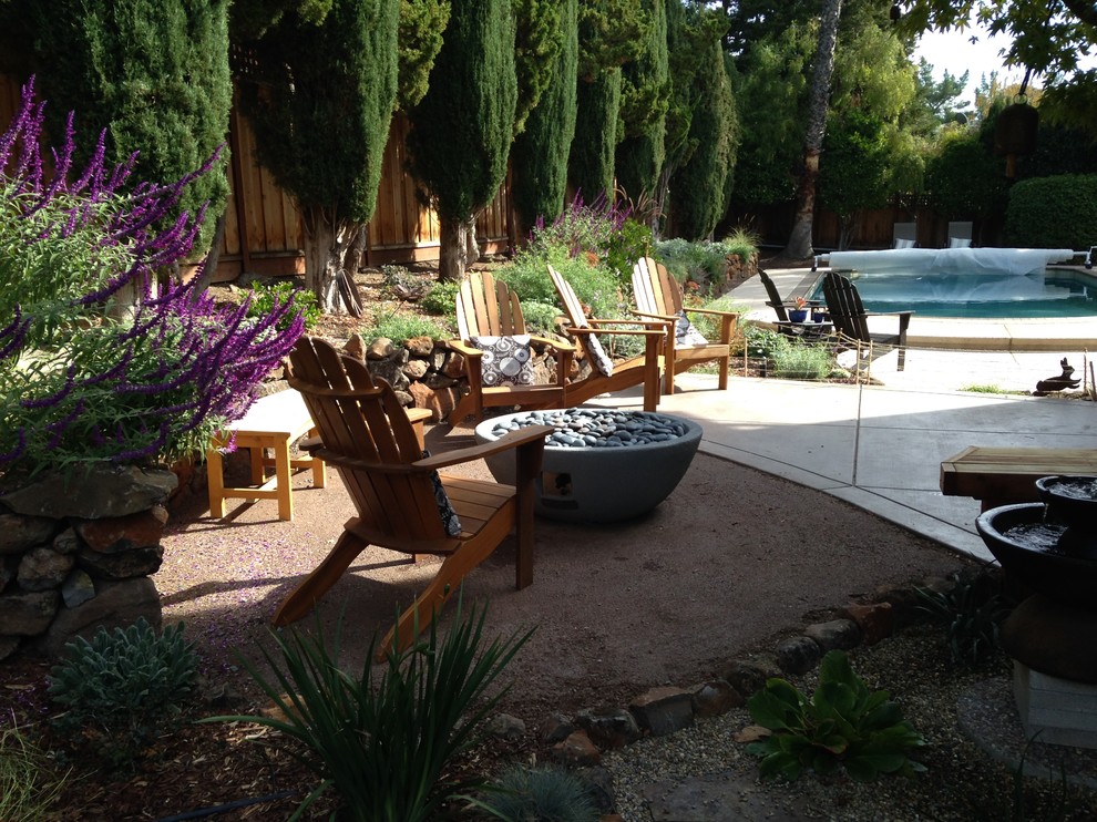 Poolside garden Walnut Creek Mediterranean Landscape San