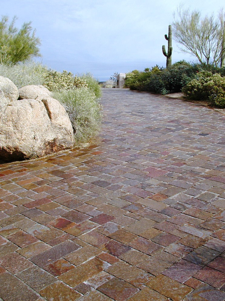 Porphyry Stone Pavers Southwestern Landscape Phoenix by Garden