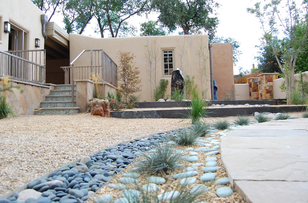 This is an example of a mediterranean landscaping in Albuquerque.