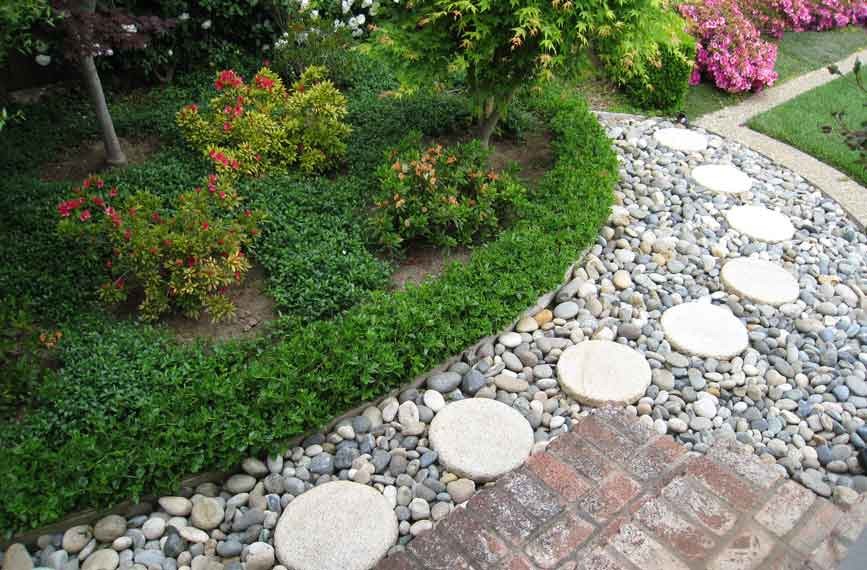 Inspiration for a mid-sized traditional front yard gravel landscaping in San Francisco.