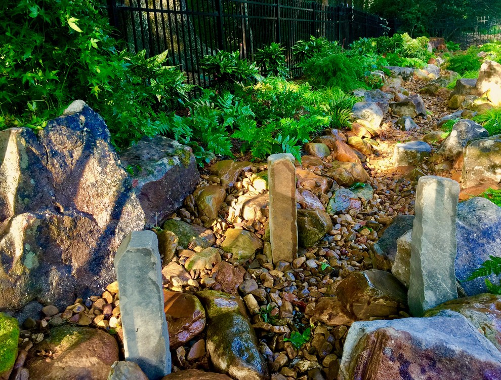 Postage Stamp Front Yard/ Backyard Creek Bed Asian Landscape