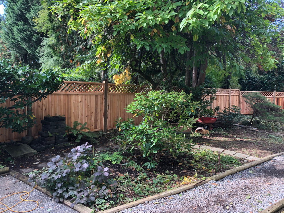 Photo of a medium sized traditional back garden in Vancouver.