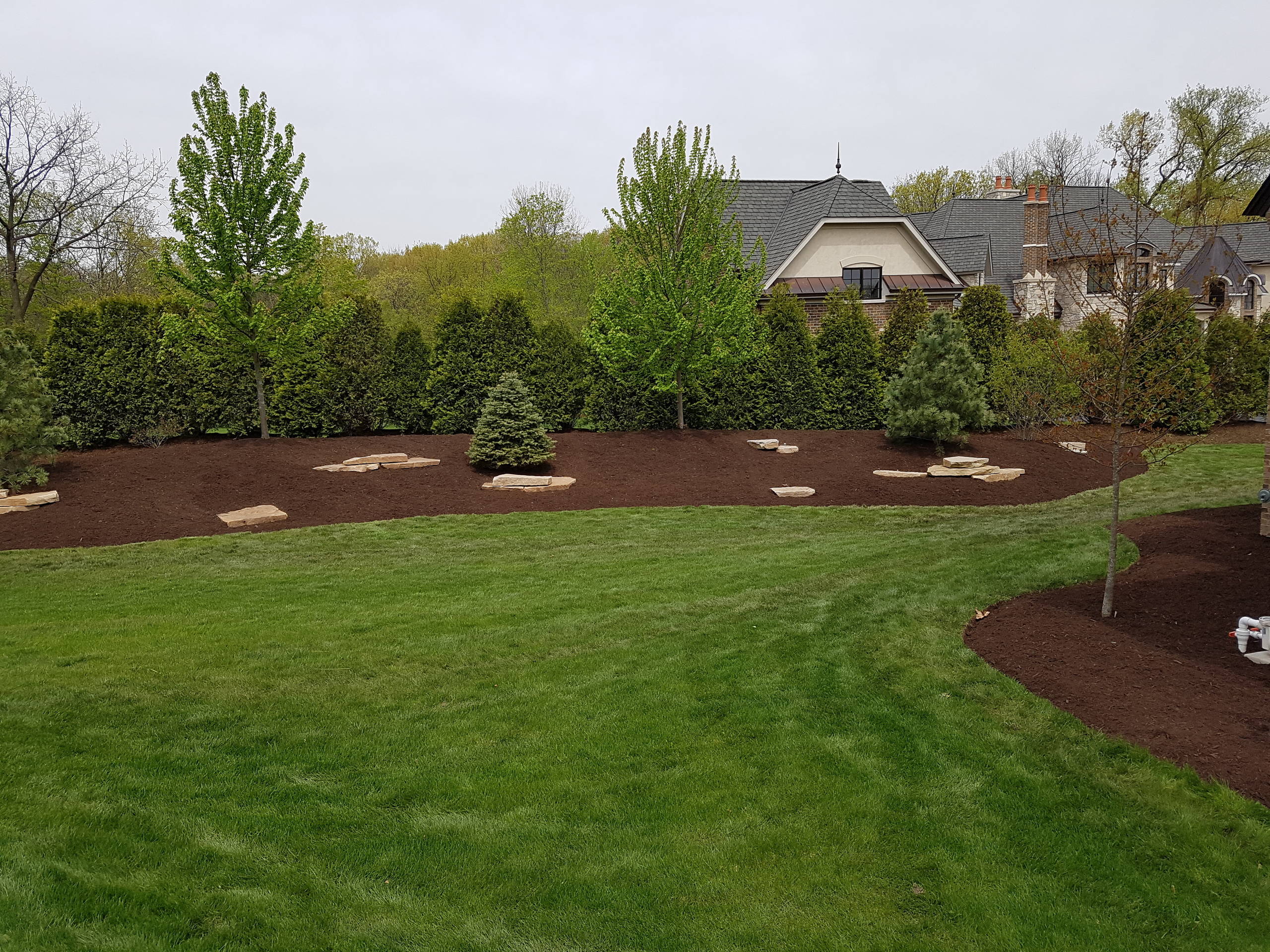 landscaped berms