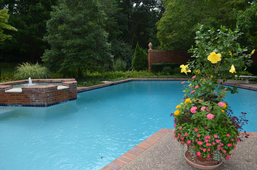 Imagen de piscina clásica en patio trasero