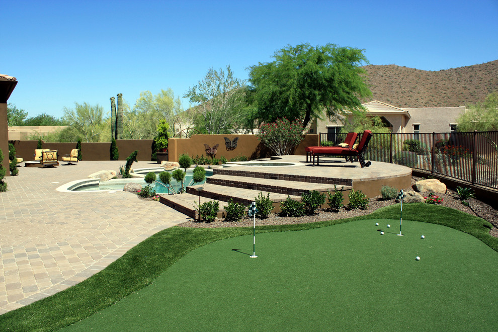 This is an example of a world-inspired garden in Phoenix.