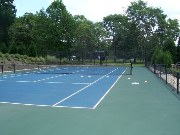 Design ideas for a backyard outdoor sport court in DC Metro for summer.