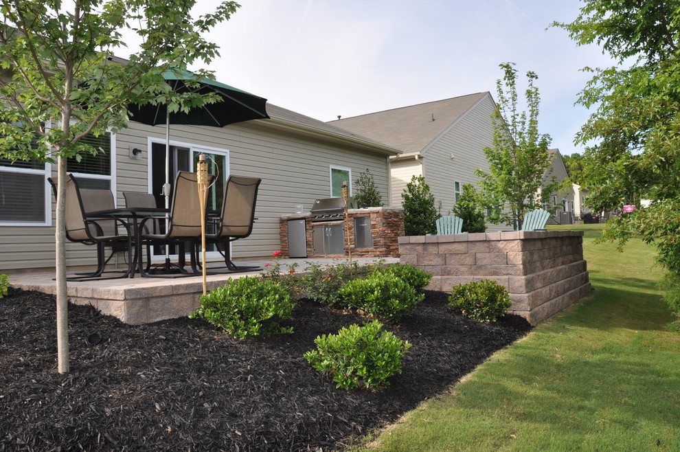 Raised 2 Tier Patio - Traditional - Landscape - Charlotte - by Vista ...