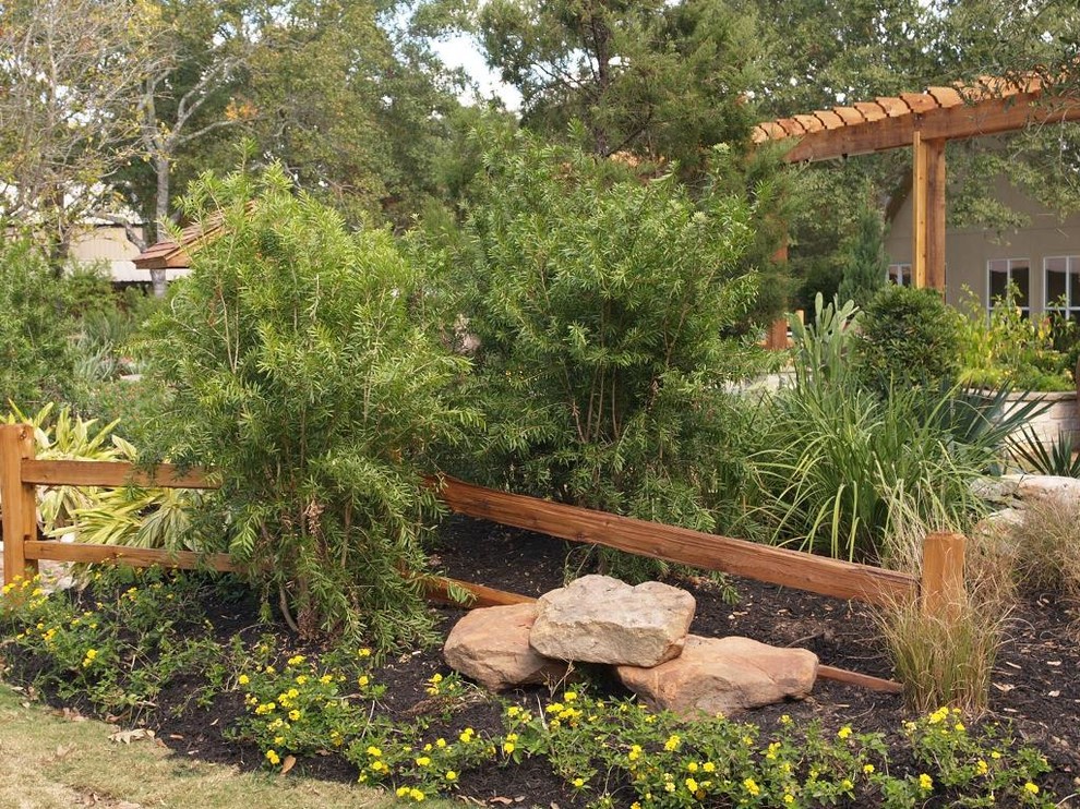 This is an example of a rustic garden in Houston.
