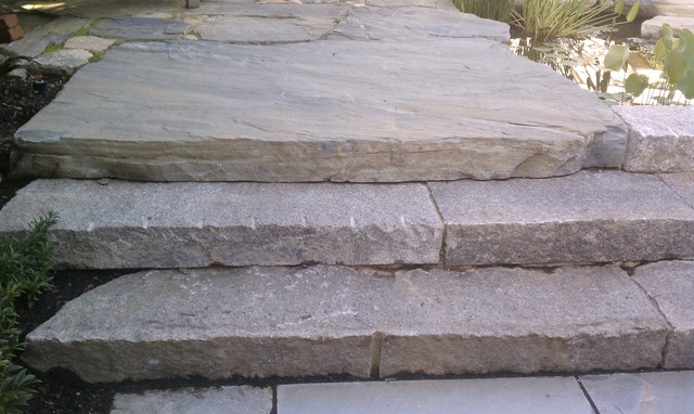 Reclaimed Granite Curbing Steps And Maine Coast Stone Slab Traditional Garden Dc Metro By Stone Farm Houzz Ie