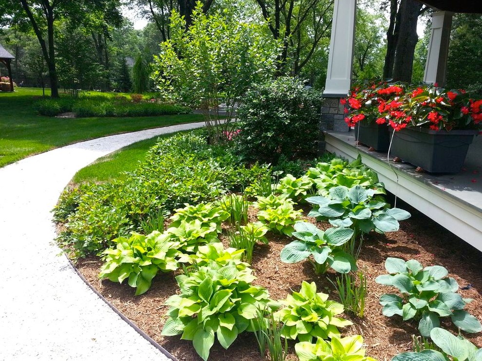 Design ideas for a large traditional side full sun garden in Baltimore with a garden path and gravel.
