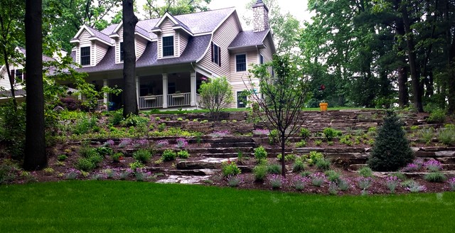 Renovated Front Lawn Hillside, Hill Front Yard Landscaping Ideas