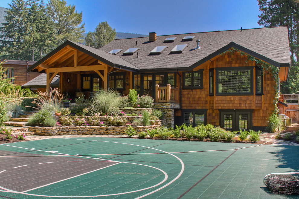 This is an example of a traditional outdoor sport court in Vancouver.