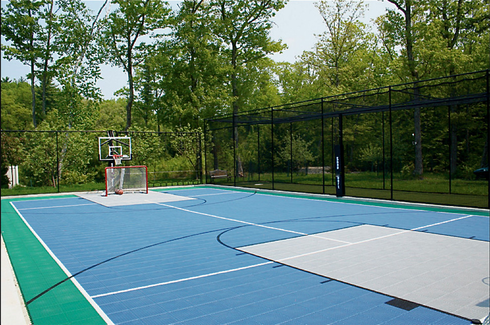 Residential Sport backyard game court - Traditional - Landscape - Salt