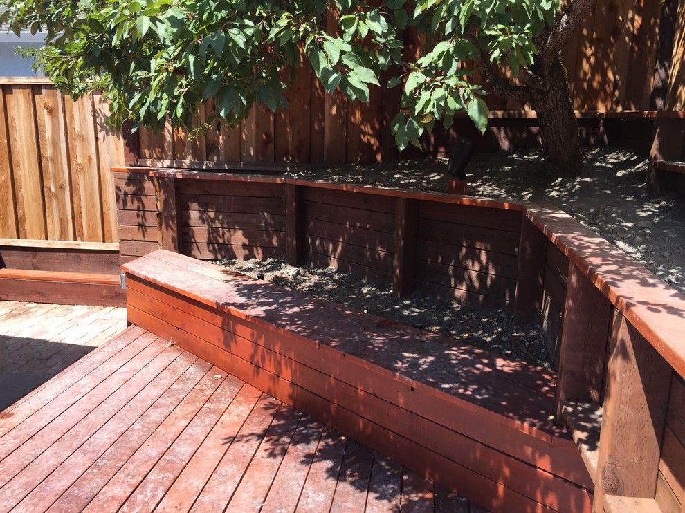 Retaining Wall and Planter Box Project San Ramon Rustic Landscape