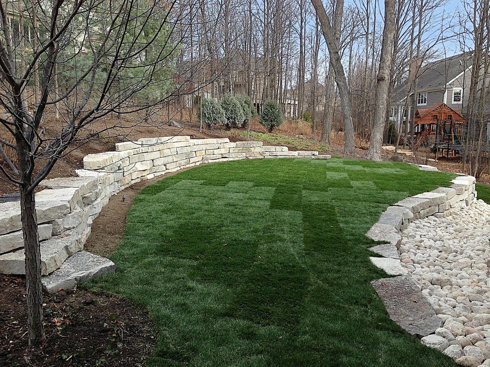 Retaining Walls & Landscape Lighting Landscape Milwaukee by