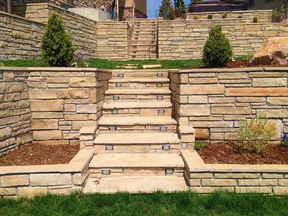 Retaining Walls & Planter Boxes Contemporary Landscape Denver