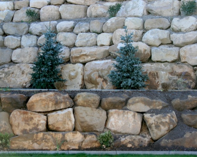 Decorative Stone Wall Natural Rock Looking Stock Photo 1394754830