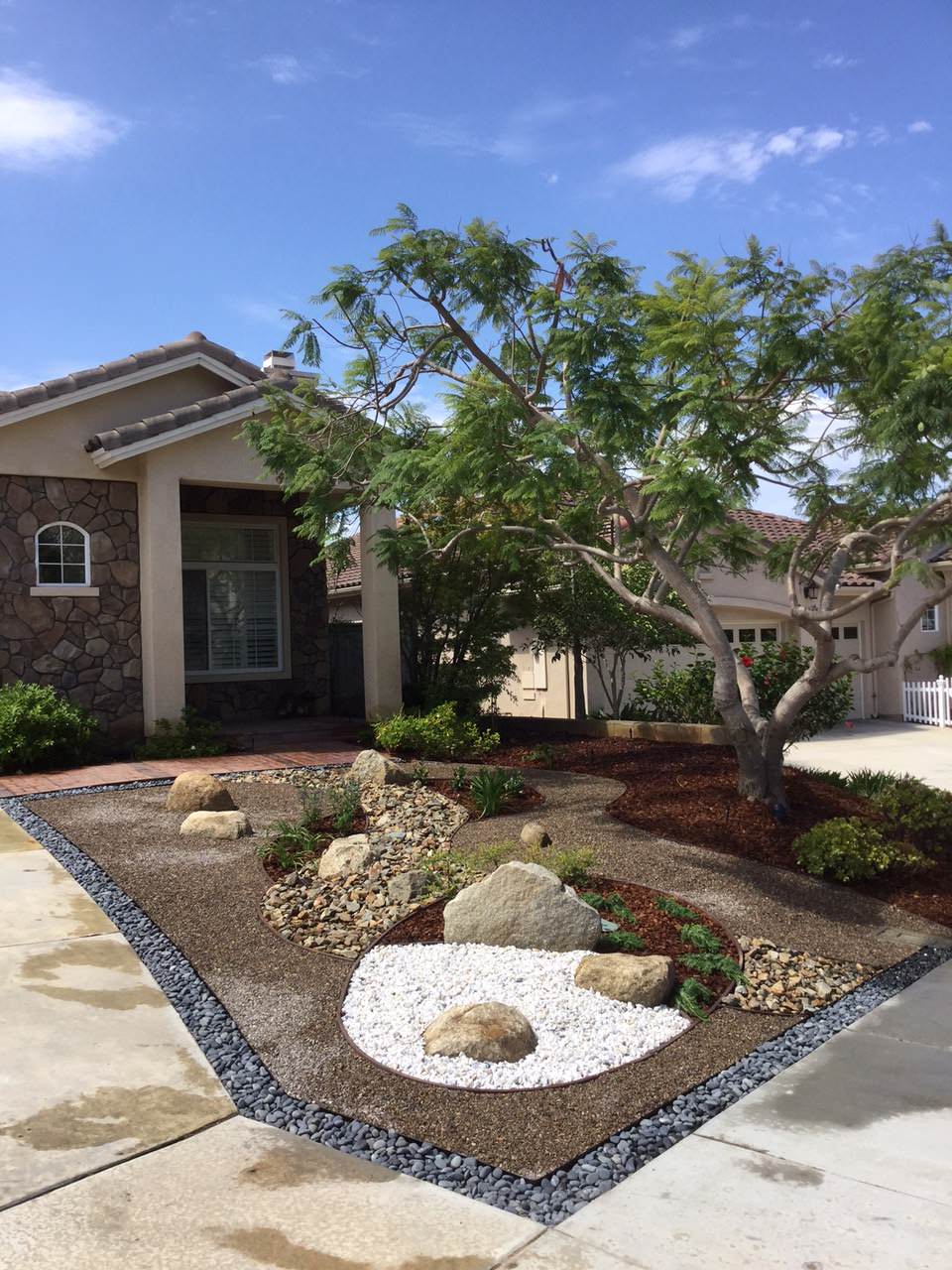 San Diego Drought Tolerant Front Yard By Modern Zen Garden Southwestern Landscape San Diego By Southwest Boulder Stone Houzz