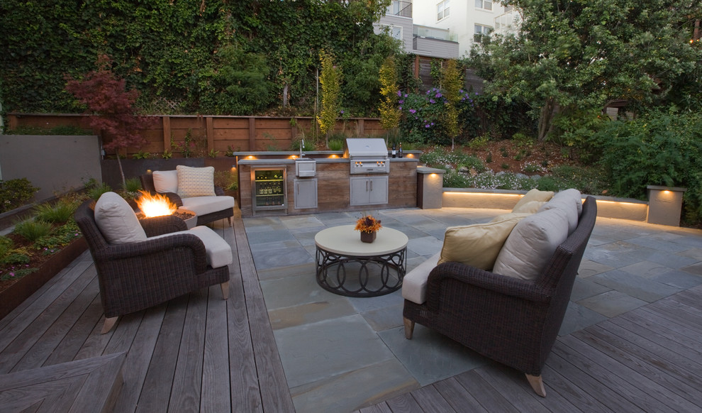 This is an example of a modern courtyard garden in San Francisco.
