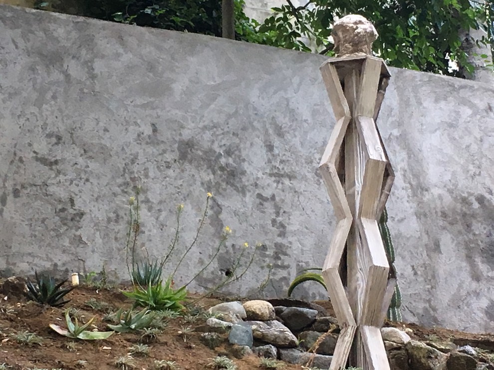 Mittelgroßer, Halbschattiger Eklektischer Garten hinter dem Haus in Los Angeles